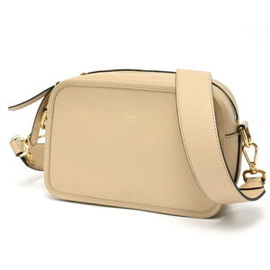 FENDI Cream Leather Shoulder Bag